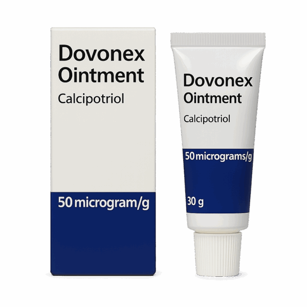 Box of Dovonex Ointment used for plaque psoriasis treatment