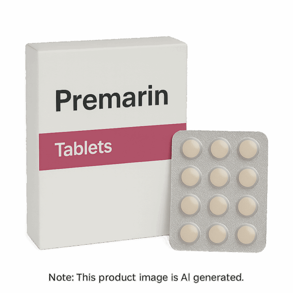Box of Premarin Tablets for menopausal symptom relief